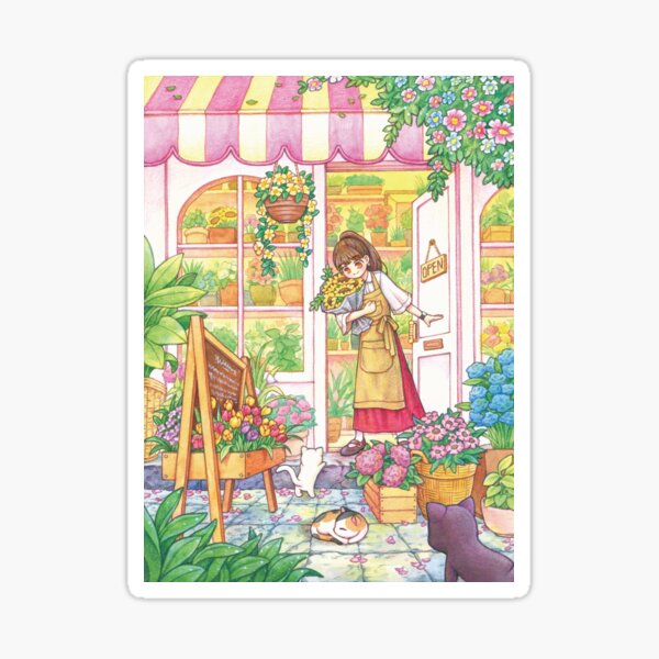 Item preview, flower shop designed and sold by rowonart.