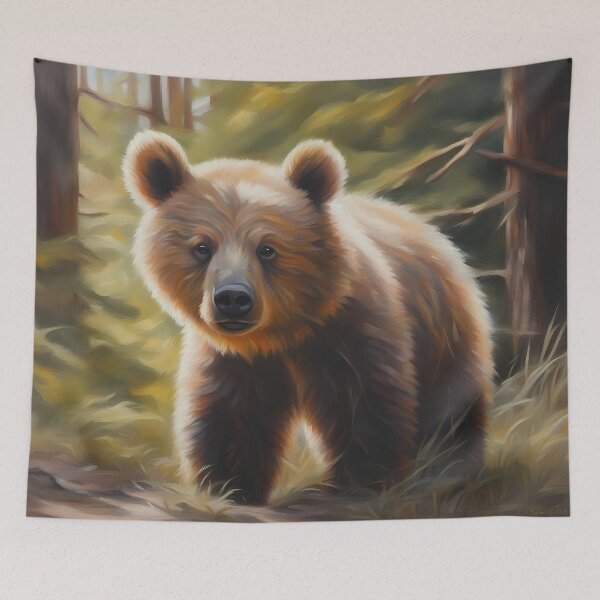Item preview, Baby Bear Cub in Forest designed and sold by CalmnessbyChoice.