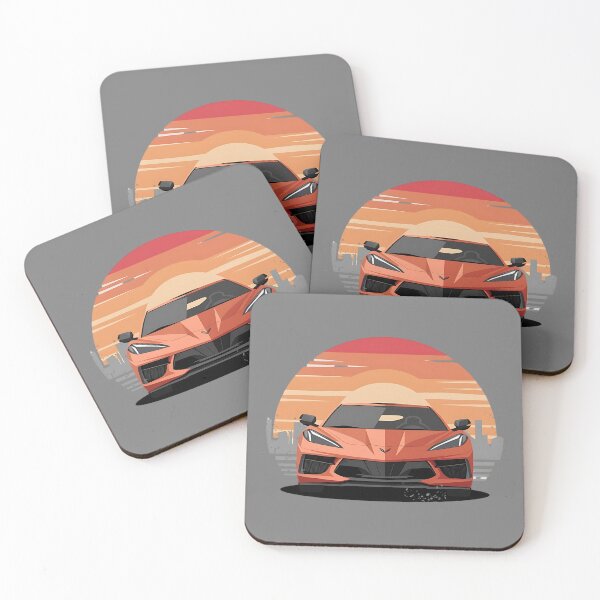 Item preview, Corvette C8 Series with a Retro Sunset designed and sold by Digital Studio D.