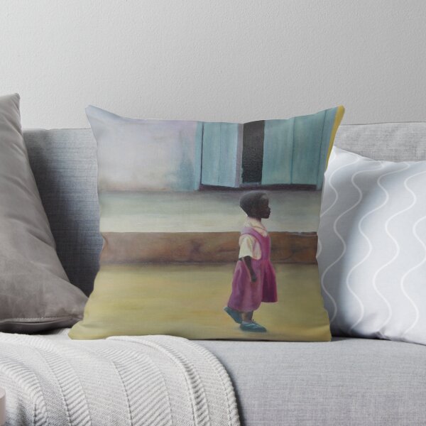 African Girl Throw Pillow