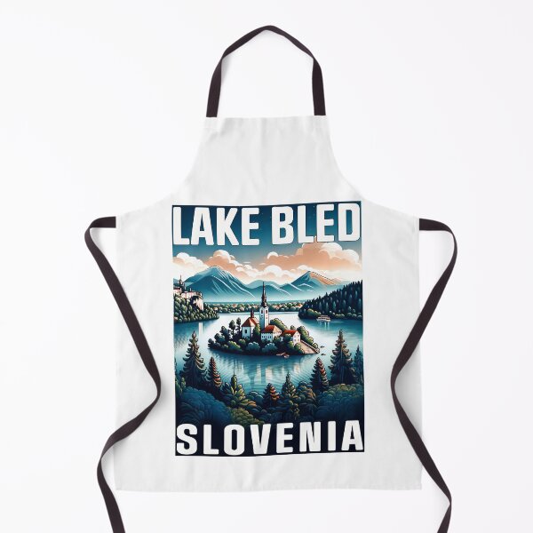 Item preview, Vintage Lake Bled Slovenia - Minimalist Retro Design Travel Poster designed and sold by pod24.