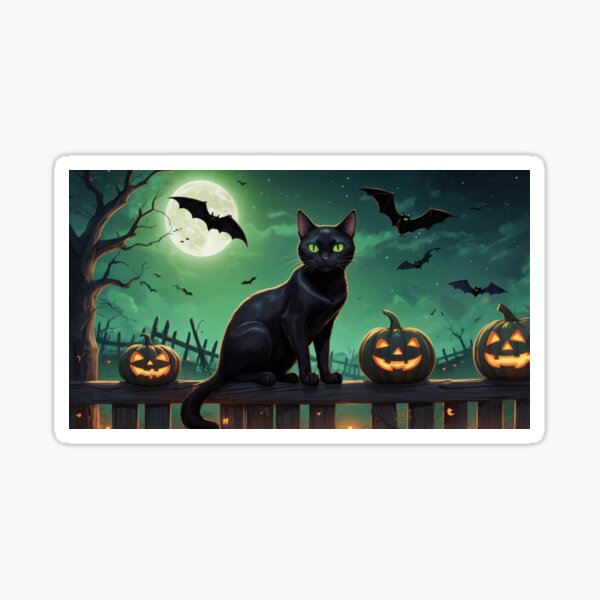 Item preview, Enchanted Black Cat Halloween Design designed and sold by Luna1706.