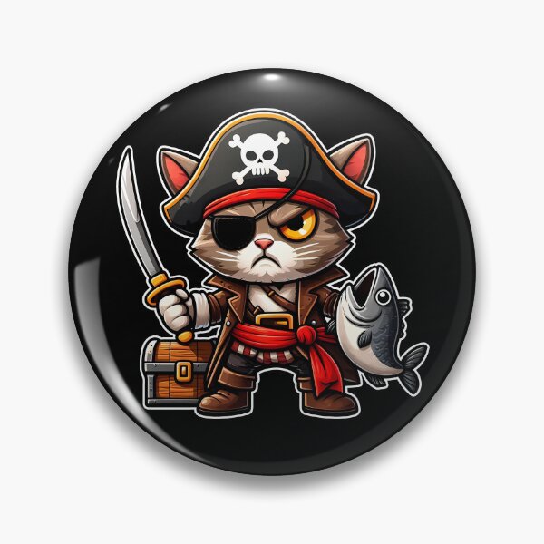 Item preview, Meow Matey Cat Pirate designed and sold by Frog Level Treasures.