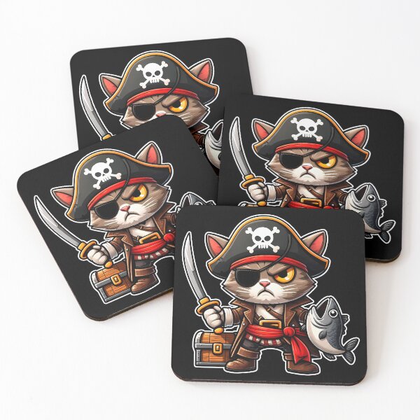 Item preview, Meow Matey Cat Pirate designed and sold by Frog Level Treasures.