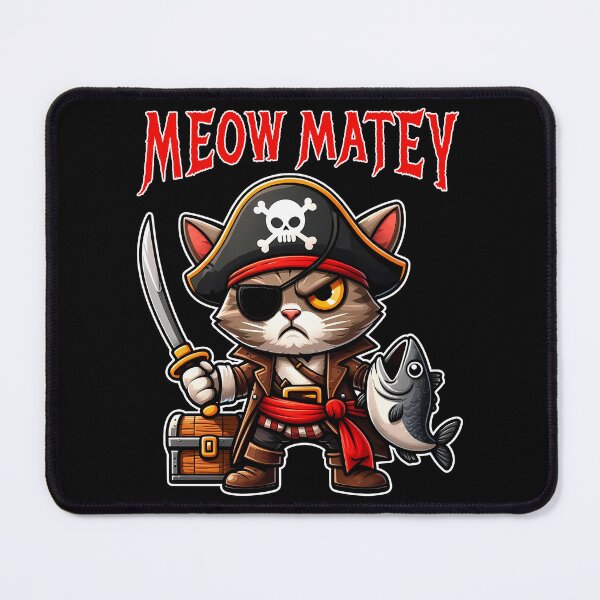 Item preview, Meow Matey Cat Pirate designed and sold by Frog Level Treasures.