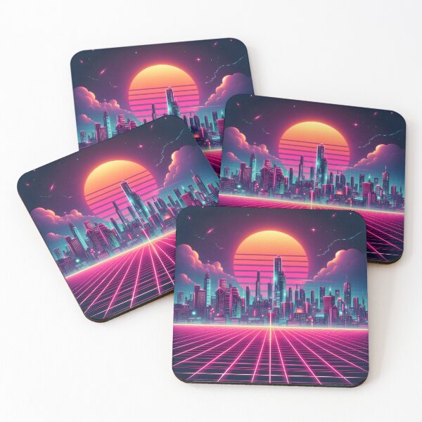 Item preview, Minimalistic Futuristic Neon City Art: Transform Your Space with Modern Metropolis Vibes designed and sold by PandaTShirtShop.