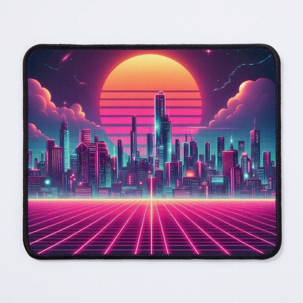 Item preview, Minimalistic Futuristic Neon City Art: Transform Your Space with Modern Metropolis Vibes designed and sold by PandaTShirtShop.