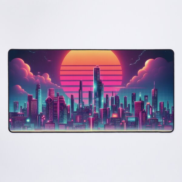 Item preview, Minimalistic Futuristic Neon City Art: Transform Your Space with Modern Metropolis Vibes designed and sold by PandaTShirtShop.
