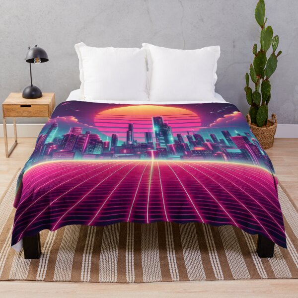 Item preview, Minimalistic Futuristic Neon City Art: Transform Your Space with Modern Metropolis Vibes designed and sold by PandaTShirtShop.