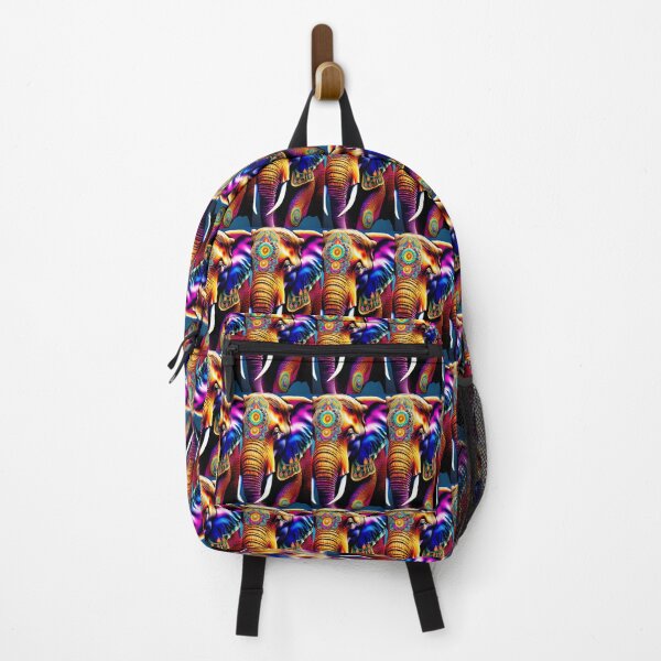 Item preview, multicolor Elephant Face abstract art designed and sold by Best-Art-Design.