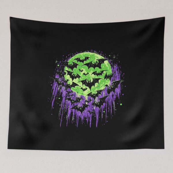 Item preview, Cartoon cute bats with full moon in Halloween  designed and sold by KimierArt.