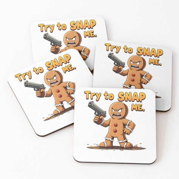 Item preview, Try to Snap Me Funny Gingerbread Christmas designed and sold by PrintCrafting.