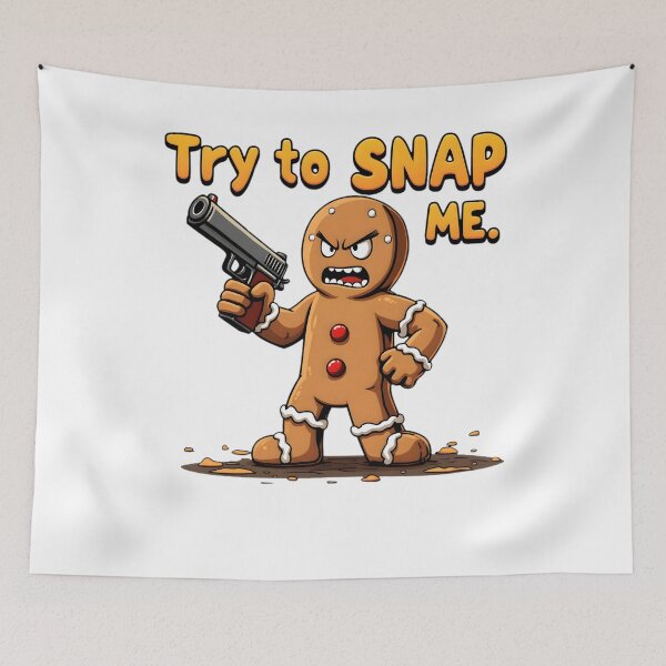 Item preview, Try to Snap Me Funny Gingerbread Christmas designed and sold by PrintCrafting.