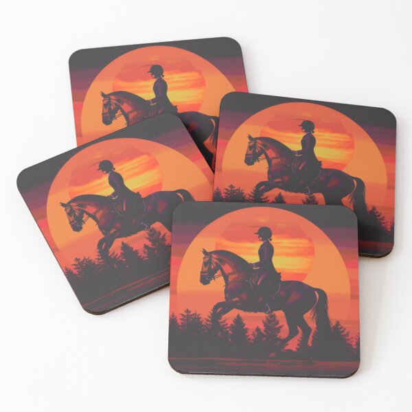 Item preview, Horse and rider sunset backdrop Active Outdoors Inspired Art designed and sold by CDC40.