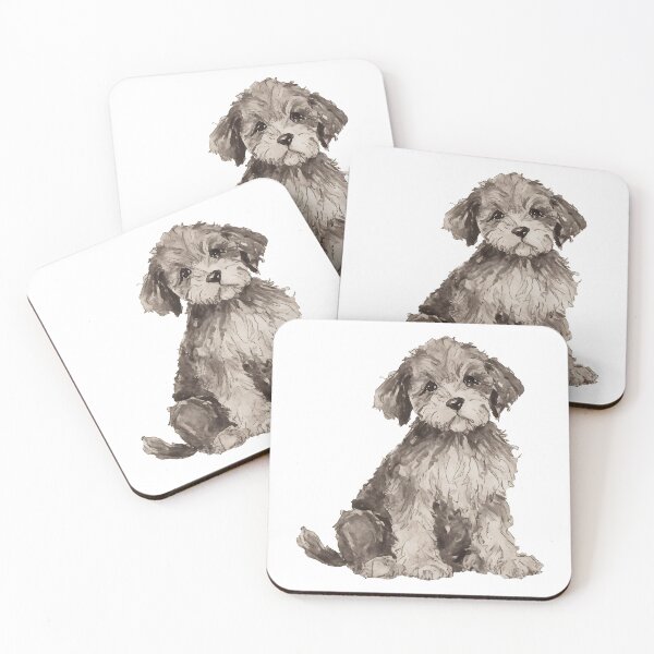 Item preview, Cute Puppy Watercolor (white) designed and sold by Magnolia Valley Art.