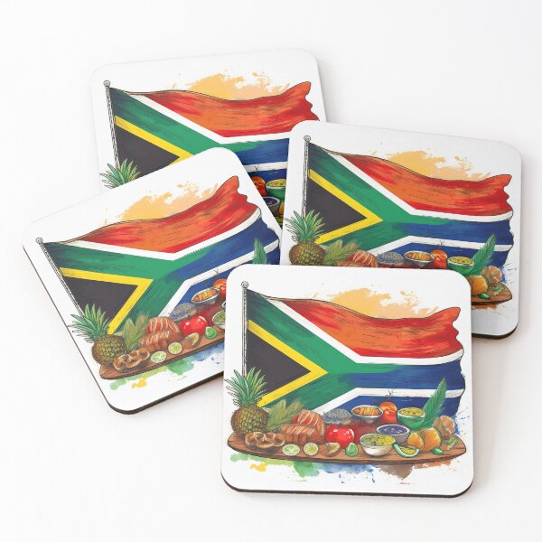 Item preview, South African Flag and Traditional Foods designed and sold by RaiyaTees.