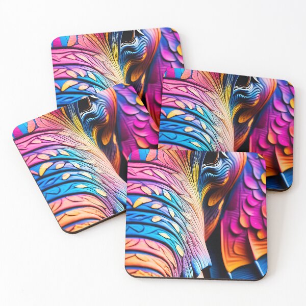 Item preview, Vibrant Elephant Face abstract art designed and sold by Best-Art-Design.