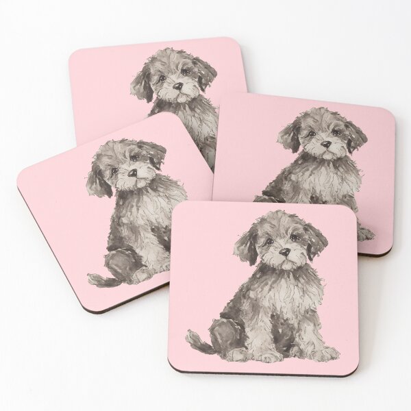 Item preview, Cute Puppy Watercolor (pink) designed and sold by Magnolia Valley Art.