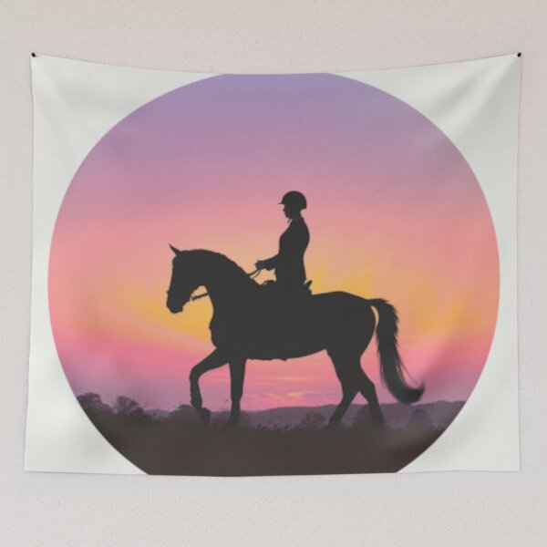 Item preview, Horse and rider sunset backdrop Active Outdoors Inspired Art designed and sold by CDC40.