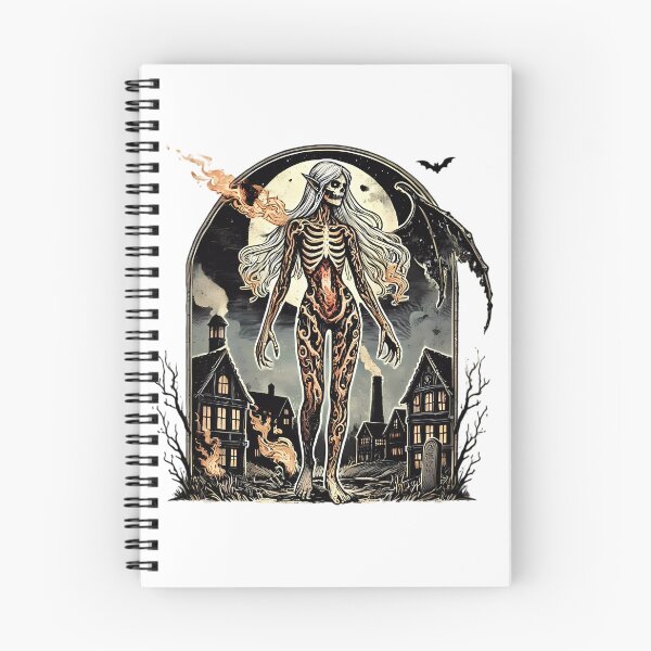 Item preview, The Fiery Skeleton Witch. designed and sold by Linework Studio.