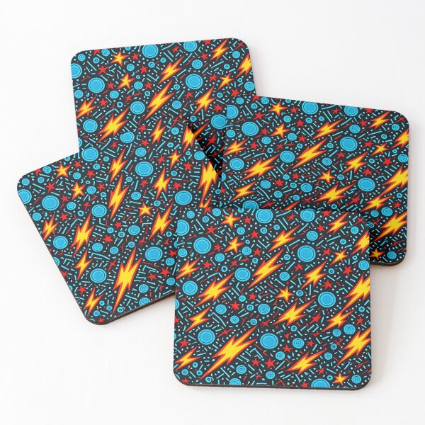 Item preview, Electroclash flash 80s 90s alternative, electropop retro print for gift lightening bolt fun doodle designed and sold by cheekylorns.