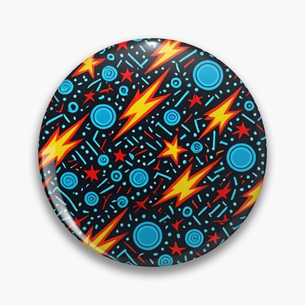 Item preview, Electroclash flash 80s 90s alternative, electropop retro print for gift lightening bolt fun doodle designed and sold by cheekylorns.