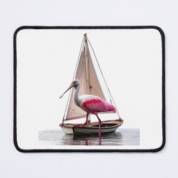 Item preview, Roseate Spoonbill on a Sailboat designed and sold by KVB Design.