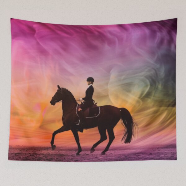 Item preview, Horse and rider sunset backdrop Active Outdoors Inspired Art designed and sold by CDC40.