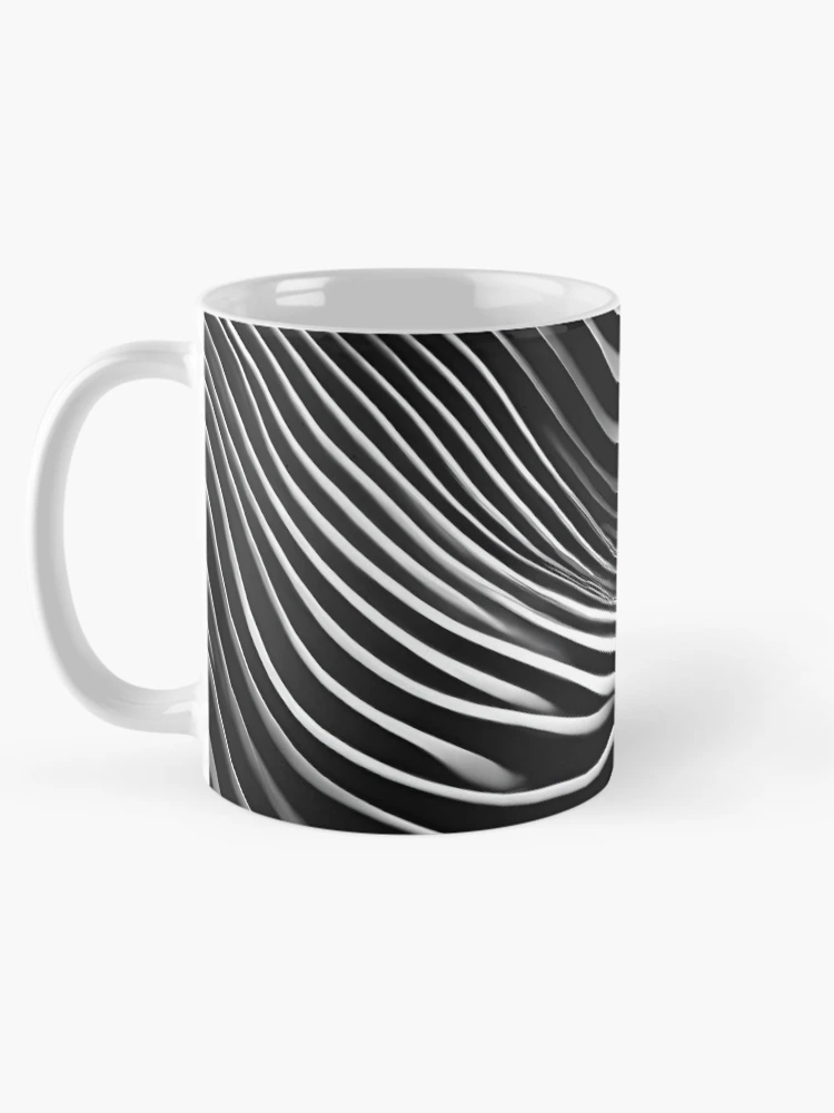 Thumbnail 5 of 6, Coffee Mug, Subtle Black Ripple Wave Design designed and sold by Have Mercy.