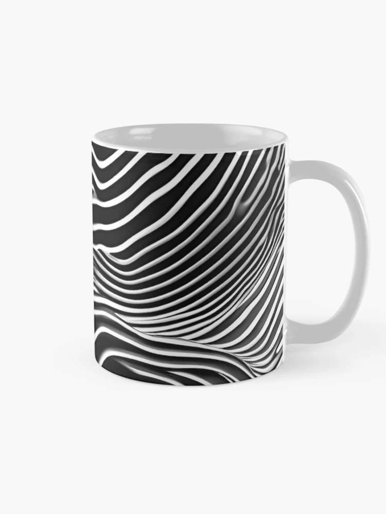 Thumbnail 3 of 6, Coffee Mug, Subtle Black Ripple Wave Design designed and sold by Have Mercy.