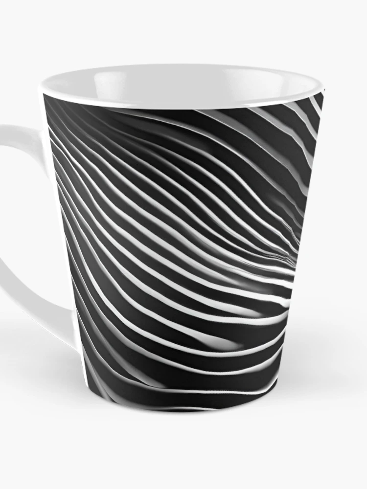 Thumbnail 3 of 4, Coffee Mug, Subtle Black Ripple Wave Design designed and sold by Have Mercy.