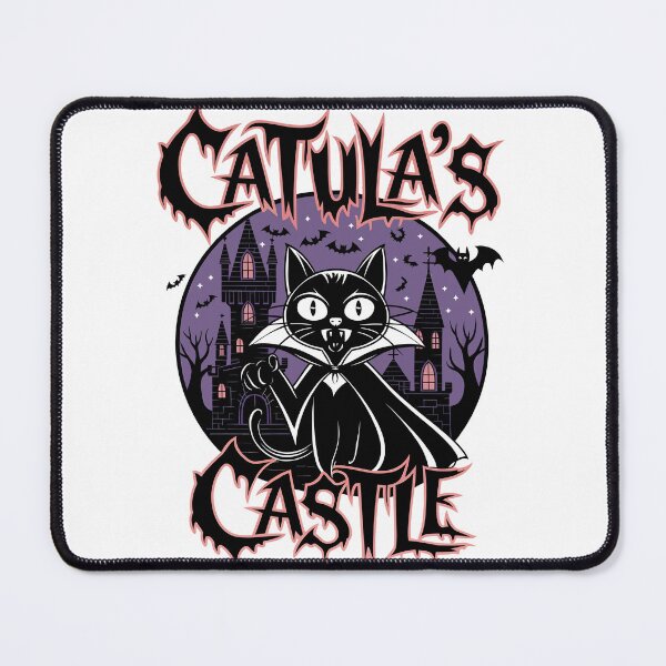Item preview, Catula's Castle Halloween Vampire Cat designed and sold by Quirky Shirts.