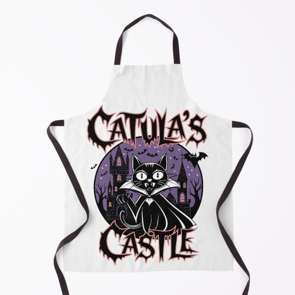 Item preview, Catula's Castle Halloween Vampire Cat designed and sold by Quirky Shirts.