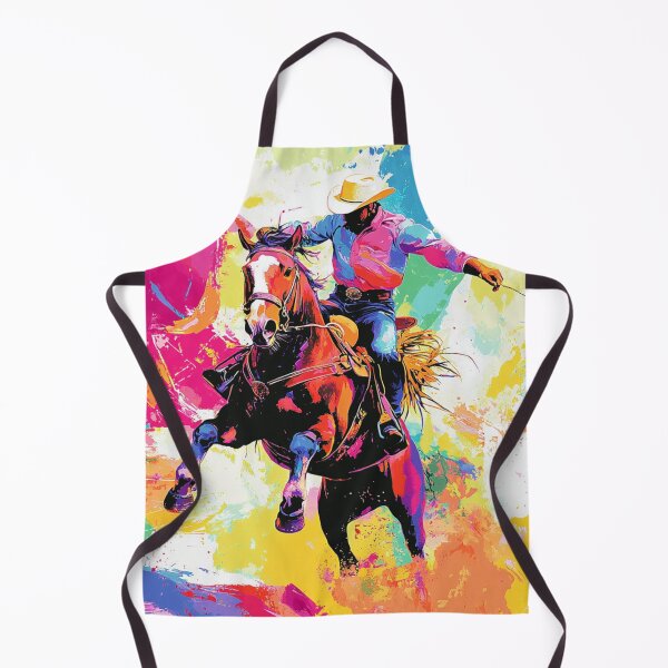 Item preview, Horse and rider rodeo bucking bronco abstract Active Outdoors Inspired Art designed and sold by CDC40.
