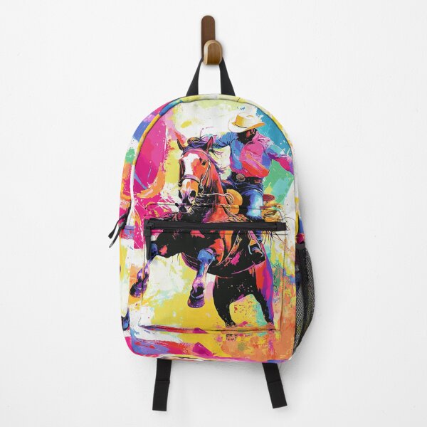 Item preview, Horse and rider rodeo bucking bronco abstract Active Outdoors Inspired Art designed and sold by CDC40.