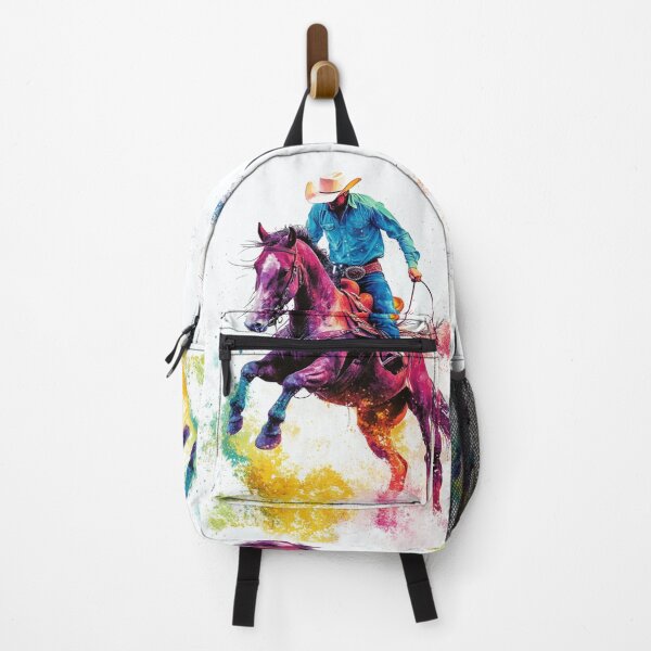 Item preview, Horse and rider rodeo bucking bronco abstract Active Outdoors Inspired Art designed and sold by CDC40.