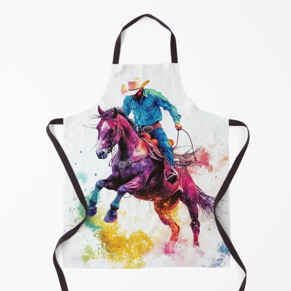 Item preview, Horse and rider rodeo bucking bronco abstract Active Outdoors Inspired Art designed and sold by CDC40.