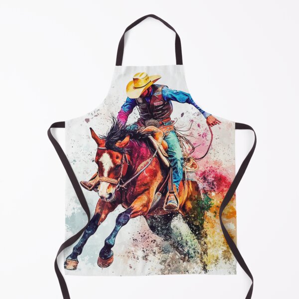 Item preview, Horse and rider rodeo bucking bronco abstract Active Outdoors Inspired Art designed and sold by CDC40.
