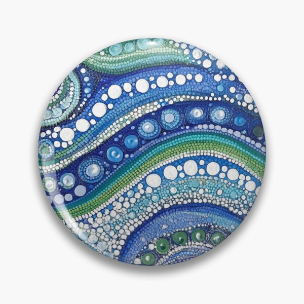 Item preview, Aboriginal Inspired Dot Art - With Fossils Waves designed and sold by GrinGalore.