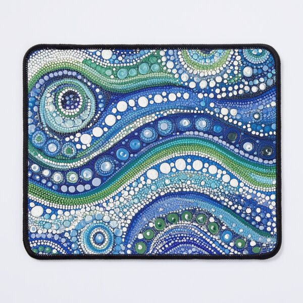 Item preview, Aboriginal Inspired Dot Art - With Fossils Waves designed and sold by GrinGalore.