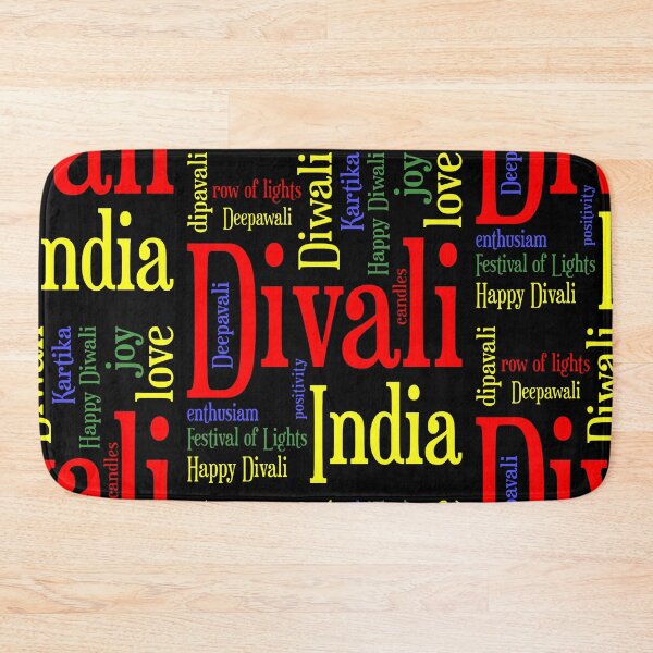 Item preview, Festival Of Lights Diwali Word Collage designed and sold by taiche.