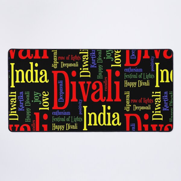 Item preview, Festival Of Lights Diwali Word Collage designed and sold by taiche.