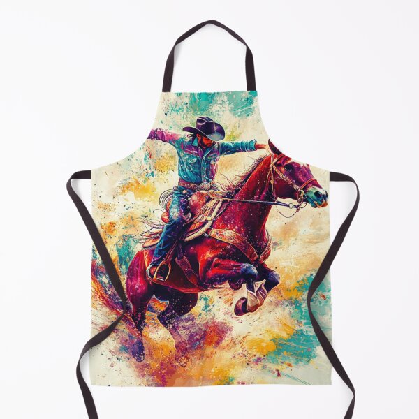 Item preview, Horse and rider rodeo bucking bronco abstract Active Outdoors Inspired Art designed and sold by CDC40.