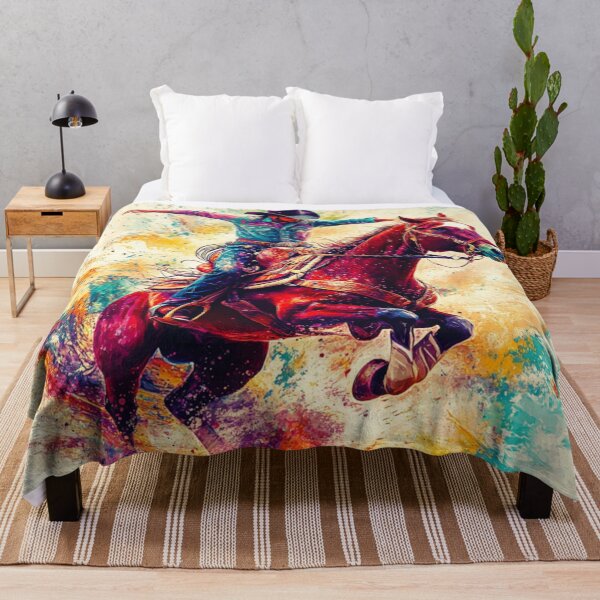 Item preview, Horse and rider rodeo bucking bronco abstract Active Outdoors Inspired Art designed and sold by CDC40.