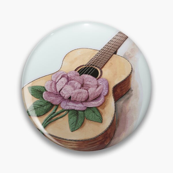 Item preview, Embroidered Flower on the Guitar designed and sold by ewajasinska.