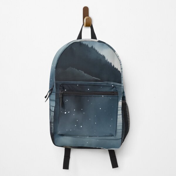Item preview, Serenidad en una noche estrellada: un paisaje minimalista en acuarela designed and sold by Lightweav.