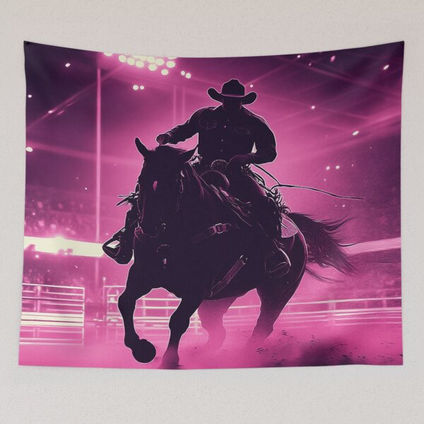 Item preview, Horse and rider rodeo bucking bronco monochrome silhoutte Active Outdoors Inspired Art designed and sold by CDC40.