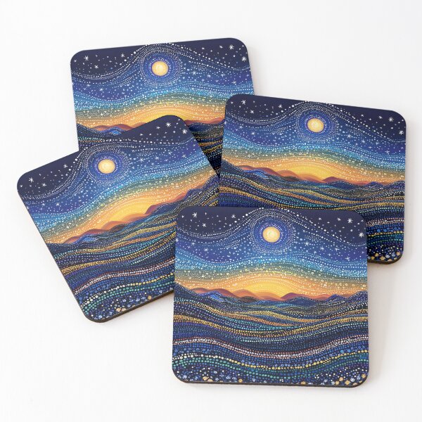 Item preview, Aboriginal Inspired Dot Art - Perfect Night designed and sold by GrinGalore.
