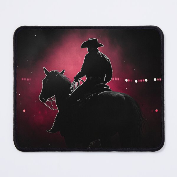 Item preview, Horse and rider rodeo bucking bronco monochrome silhoutte Active Outdoors Inspired Art designed and sold by CDC40.