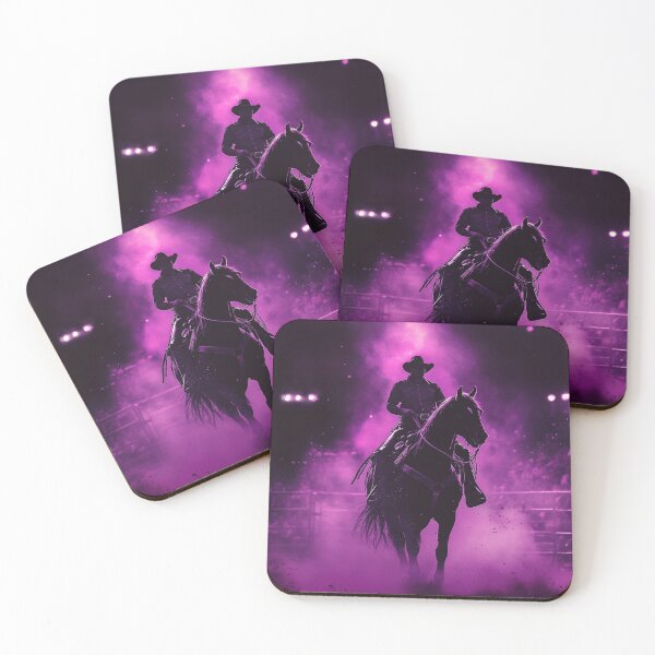 Item preview, Horse and rider rodeo bucking bronco monochrome silhoutte Active Outdoors Inspired Art designed and sold by CDC40.